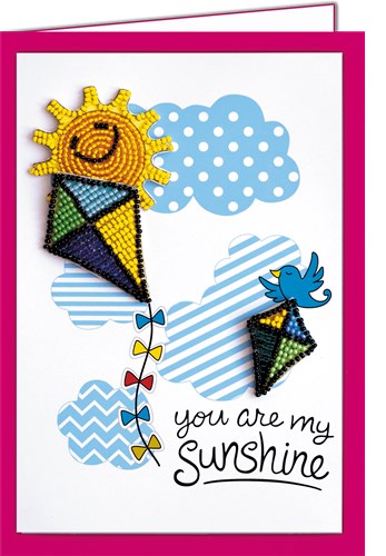 Postcard cross-stitch kit - Be pleased of your life! AOO-005