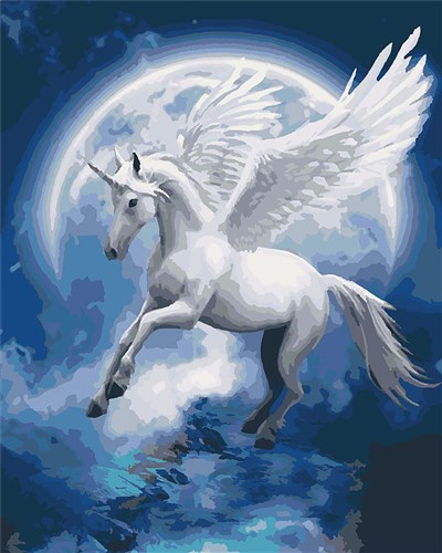 Painting by Numbers kit Unicorn constellation KHO4022