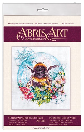 Cross-stitch kit Caramel spider web AH-085