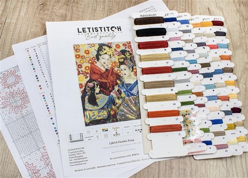 Counted Cross Stitch Kit Geisha Song L8018