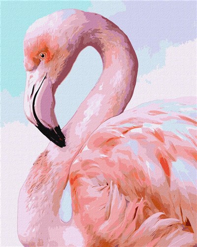 Painting by Numbers kit Pink flamingo KHO4397