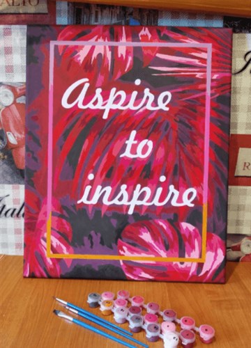 Painting by Numbers kit Crafting Spark Aspire to Inspire T002 19.69 x 15.75 in