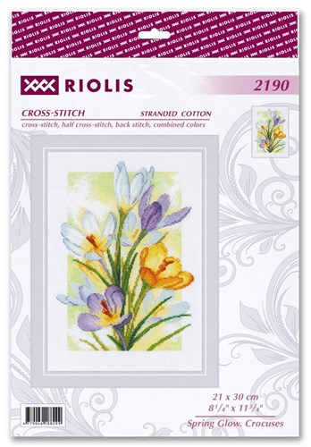 Spring Glow. Crocuses R2190 Counted Cross Stitch Kit