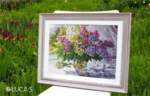 Lilac Bouquet B7015L Counted Cross-Stitch Kit