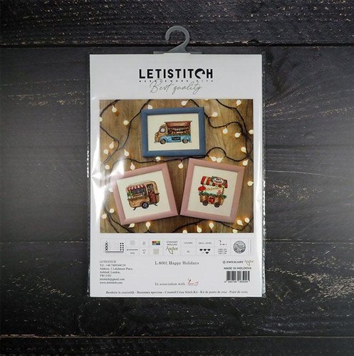 Counted Cross Stitch Kit Happy Holidays L8001