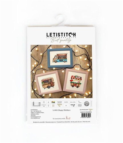 Counted Cross Stitch Kit Happy Holidays L8001