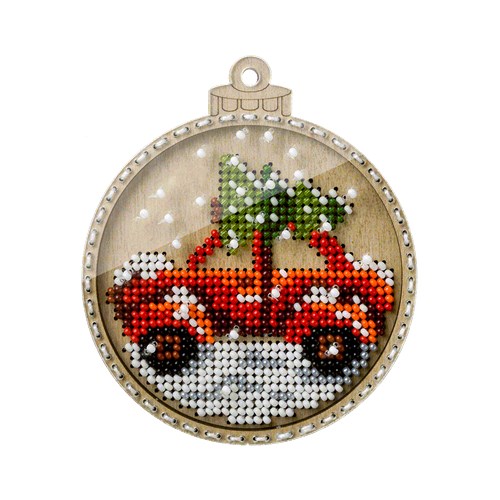 Set for embroidery with beads on wood FLK-371