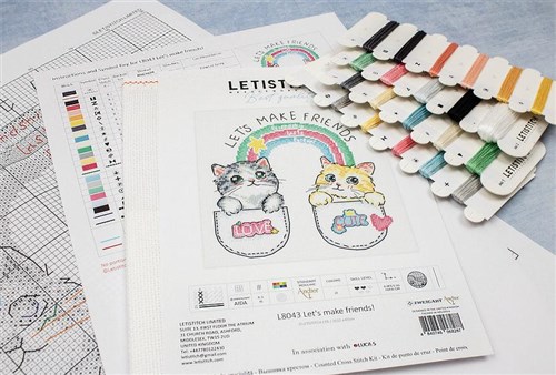 Let's make friends! L8043 Counted Cross Stitch Kit