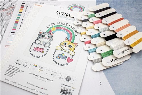 Let's make friends! L8043 Counted Cross Stitch Kit