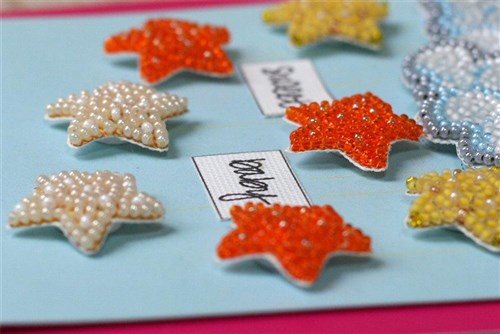 Postcard cross-stitch kit - Among stars and clouds AOO-001