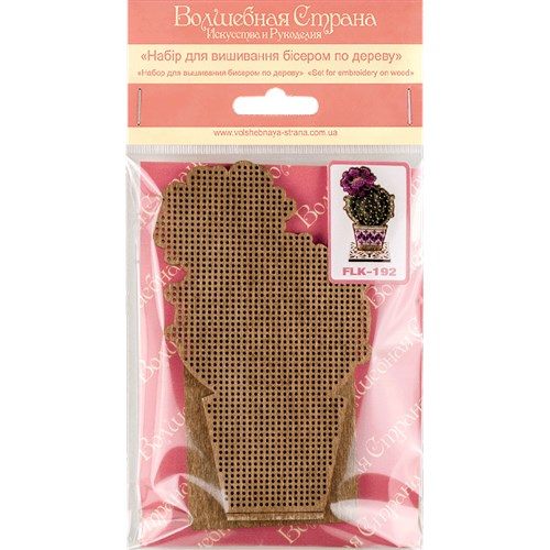 Bead embroidery kit on wood FLK-192