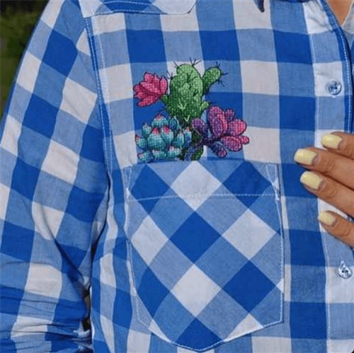 Cactuses Cross Stitch on Clothes kit B-240 / SV-240