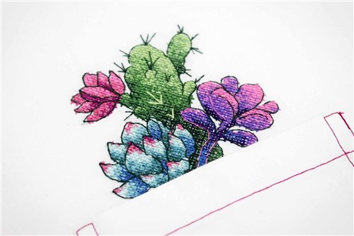 Cactuses Cross Stitch on Clothes kit B-240 / SV-240