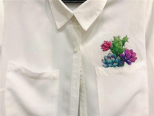 Cactuses Cross Stitch on Clothes kit B-240 / SV-240