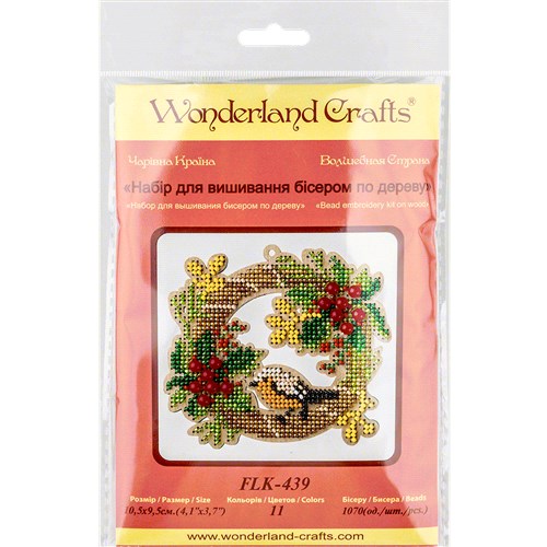 Set for embroidery with beads on wood FLK-439