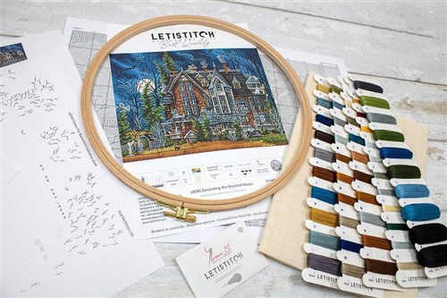 Decorating the Haunted House L8045 Counted Cross Stitch Kit