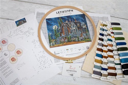 Decorating the Haunted House L8045 Counted Cross Stitch Kit