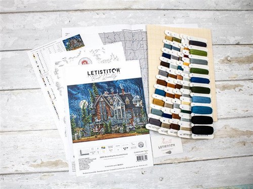 Decorating the Haunted House L8045 Counted Cross Stitch Kit