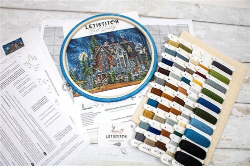 Decorating the Haunted House L8045 Counted Cross Stitch Kit