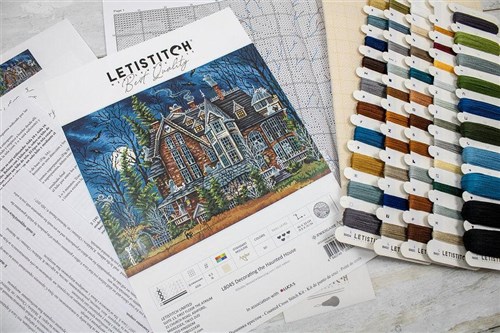 Decorating the Haunted House L8045 Counted Cross Stitch Kit