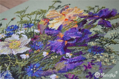 Irises and Wildflowers K-249 Counted Cross-Stitch Kit