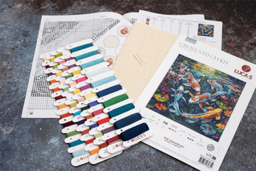 The Aquarium BU5030L Counted Cross-Stitch Kit