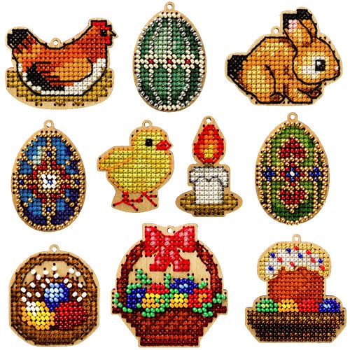 Set of blanks for embroidery on wood FLSW-008