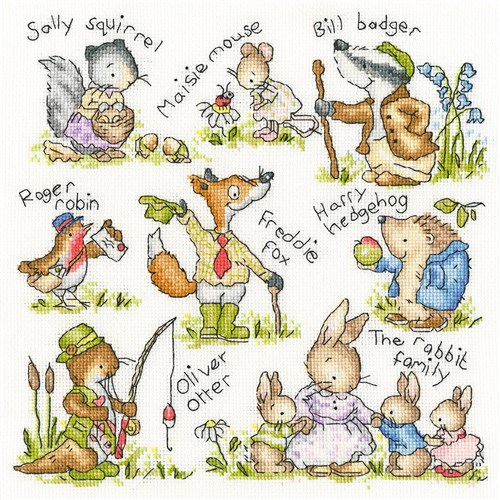 Country Folk XKG12 Counted Cross Stitch Kit