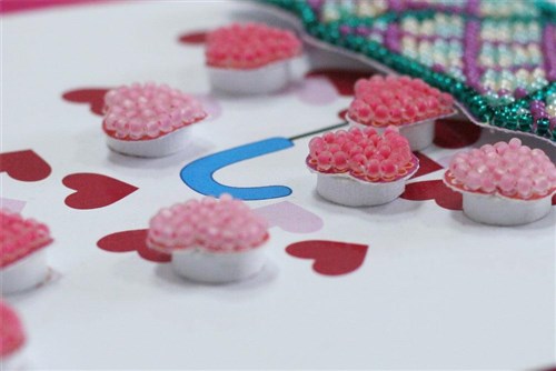 Postcard cross-stitch kit - Love rain AOO-006