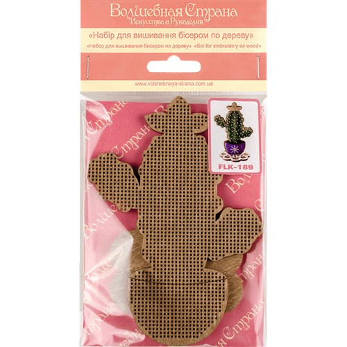 Bead embroidery kit on wood FLK-189
