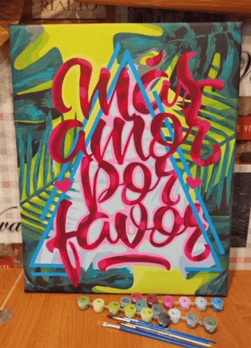 Painting by Numbers kit Crafting Spark More Love T006 19.69 x 15.75 in