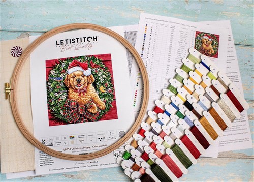 Christmas Puppy L8053 Counted Cross Stitch Kit