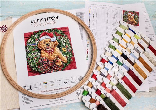 Christmas Puppy L8053 Counted Cross Stitch Kit