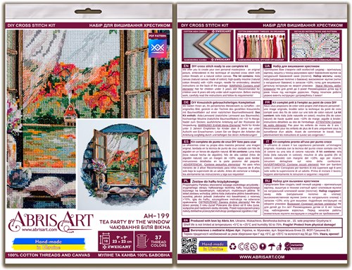 Cross-stitch kits - Tea party by the window AH-199