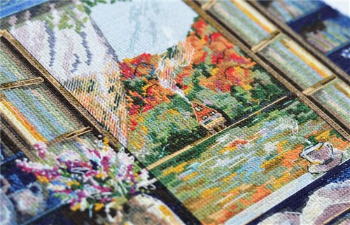 Cross-stitch kits - Tea party by the window AH-199