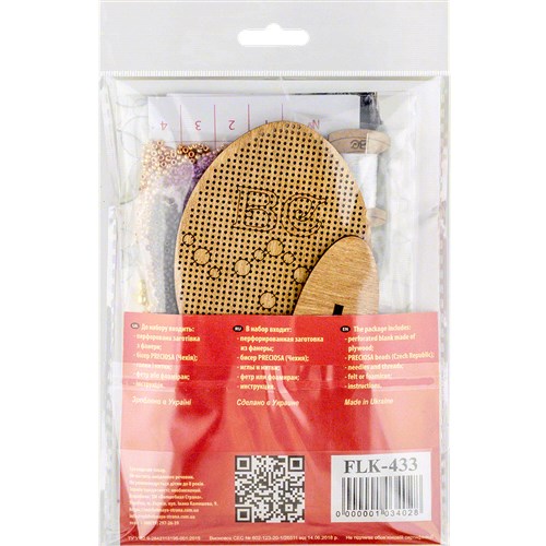 Set for embroidery with beads on wood FLK-433