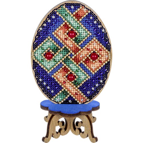 Cross-stitch kit on wood FLW-040