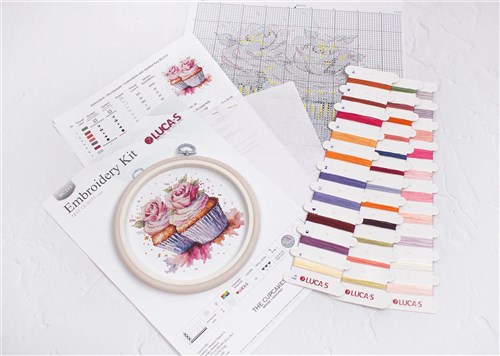 The Cupcakes BC215L Counted Cross-Stitch Kit