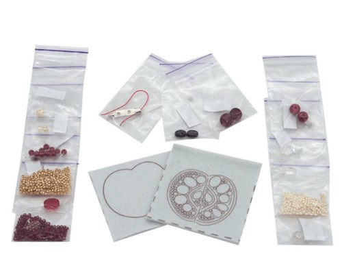 BP-188C Beadwork kit for creating brooch Crystal Art "Red apple"