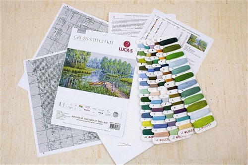 Birches at the edge of the lake BU5012L Counted Cross-Stitch Kit