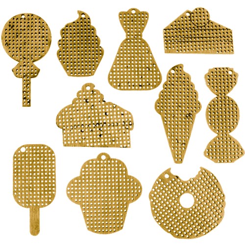 Set of blanks for embroidery on wood FLSW-003