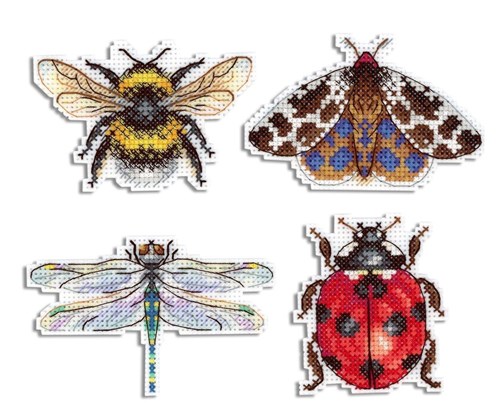 Winged Friends. Magnets SR-488  Plastic Canvas Counted Cross Stitch Kit