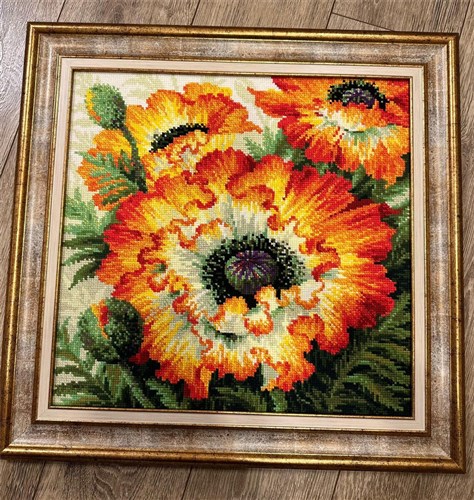 Fire Poppies R2080 Counted Cross Stitch Kit