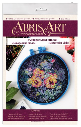 Cross-stitch kit Watercolor viola AHM-041