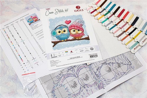 Two Cute Owls B1400L Counted Cross-Stitch Kit