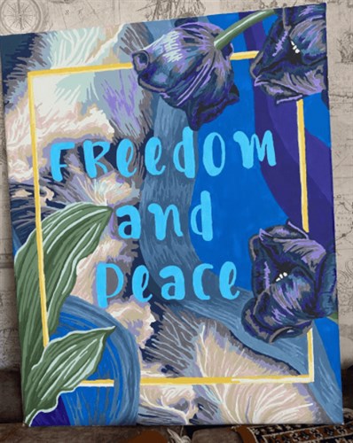 Painting by Numbers kit Crafting Spark Freedom and Piece T004 19.69 x 15.75 in