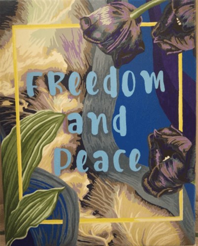 Painting by Numbers kit Crafting Spark Freedom and Piece T004 19.69 x 15.75 in