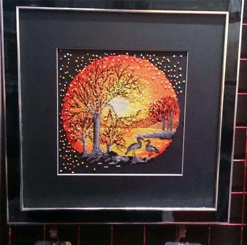 Counted Cross-stitch kit - Heron at sunset AH-021