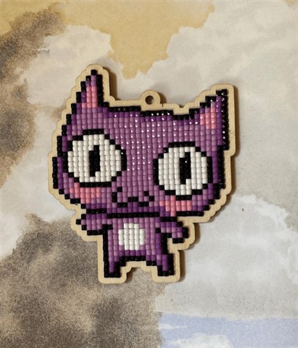 Purple Cat WWP363 Diamond Painting on Plywood Kit