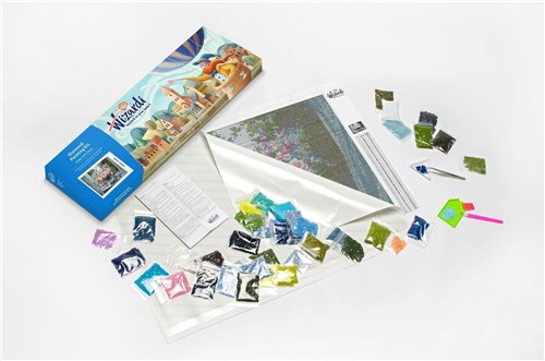 Owl Date WD2320 14.9 x 10.6 inches Wizardi Diamond Painting Kit